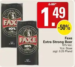 WEZ Faxe Extra Strong Beer Angebot