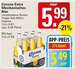 WEZ Corona Extra Mexikanisches Bier Angebot