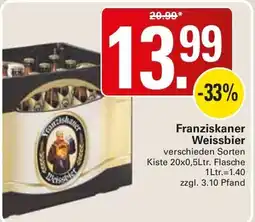 WEZ Franziskaner Weissbier Angebot