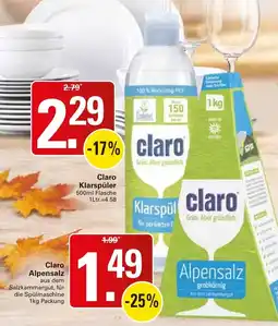WEZ Claro Klarspüler Angebot
