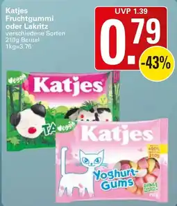 WEZ Katjes Fruchtgummi oder Lakritz Angebot