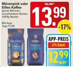 WEZ Mövenpick oder Eilles Kaffee Angebot