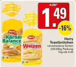 WEZ Harry Toastbrötchen Angebot