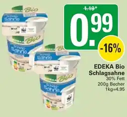 WEZ EDEKA Bio Schlagsahne Angebot