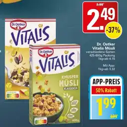 WEZ Dr.Oetker Vitalis Müsli Angebot
