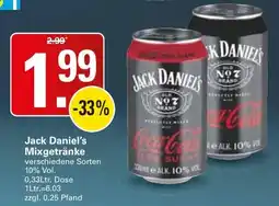 WEZ Jack Daniel's Mixgetränke Angebot