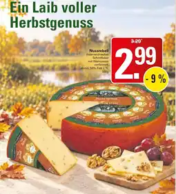 WEZ Nussrebell österreichischer Schnittkäse mit Walnüssen Angebot