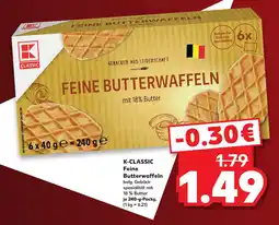 Kaufland K-CLASSIC Feine Butterwaffeln Angebot