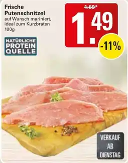 WEZ Frische Putenschnitzel Angebot