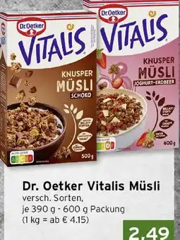 CAP Markt Dr. Oetker Vitalis Müsli Angebot