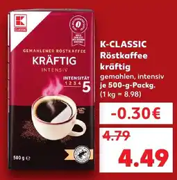 Kaufland K-CLASSIC Röstkaffee kräftig Angebot