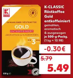 Kaufland K-CLASSIC Röstkaffee Gold Angebot