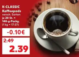 Kaufland K-CLASSIC Kaffepads Angebot