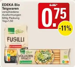 WEZ EDEKA Bio Teigwaren Angebot