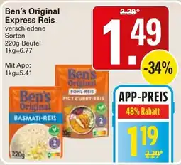 WEZ Ben's Original Express Reis Angebot