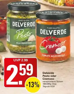 WEZ Delverde Pesto oder Cremoso Angebot