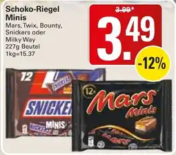 WEZ Schoko-Riegel Minis Angebot