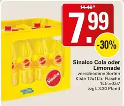 WEZ Sinalco Cola oder Limonade Angebot