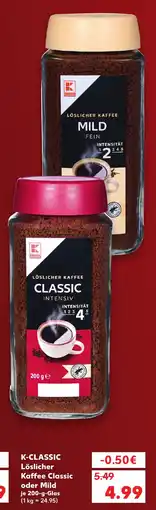 Kaufland K-CLASSIC Lösl. Kaffee Classic oder Mild Angebot