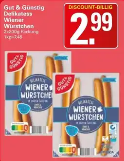 WEZ Gut & Günstig Delikatess Wiener Würstchen Angebot