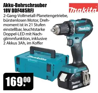 Akku-Bohrschrauber 18V DDF485RFJ Makita