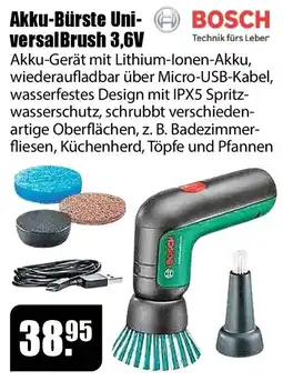 V Baumarkt Akku-Bürste UniversalBrush 3,6V Angebot