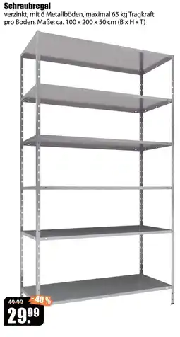 V Baumarkt Schraubregal Angebot