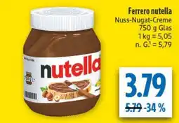 diska Ferrero nutella Nuss-Nugat-Creme Angebot