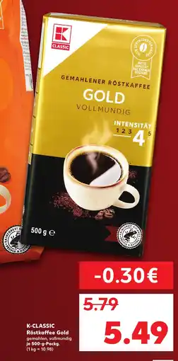 Kaufland K-CLASSIC Röstkaffee Gold Angebot