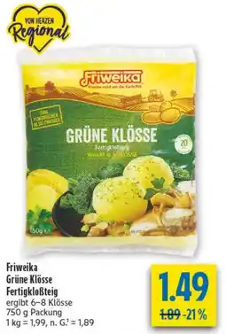 diska Friweika Grüne Klöße Fertigkloßteig Angebot