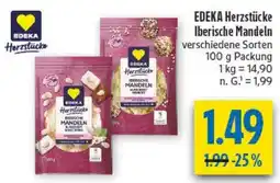 diska EDEKA Herzstücke Iberische Mandeln Angebot