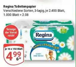 Globus Regina Toilettenpapier Angebot
