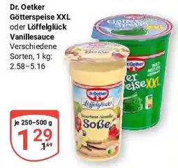 Globus Dr. Oetker Götterspeise XXL oder Löffelglück Vanillesauce Angebot