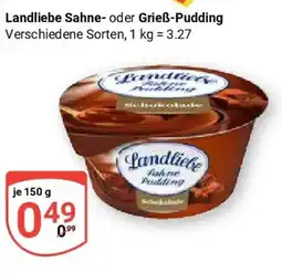 Globus Landliebe Sahne- oder Grieß-Pudding Angebot