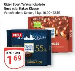 Globus Ritter Sport Tafelschokolade Angebot