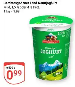 Globus Berchtesgadener Land Naturjoghurt Angebot