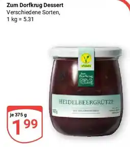 Globus Zum Dorfkrug Dessert Heidelbeergrieze Angebot