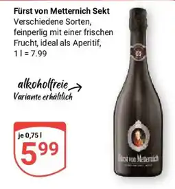 Globus Fürst von Metternich Sekt Angebot