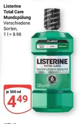 Globus Listerine Total Care Mundspülung Angebot