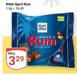 Globus Ritter Sport Jamaica Rum Angebot
