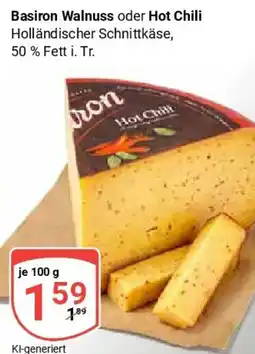Globus Basiron Walnuss oder Hot Chili Holländischer Schnittkäse Angebot