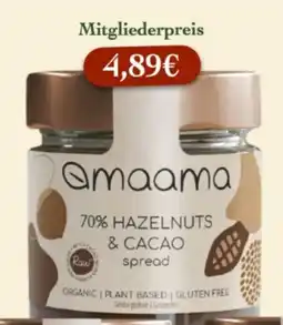 LPG Biomarkt Omaama 70% Hazelnuts & Cacao spread Angebot