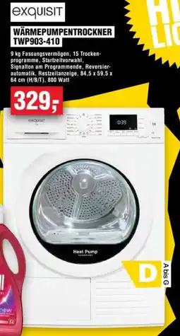 Handelshof Exquisit wärmepumpentrockner TWP903-410 Angebot