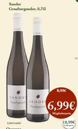LPG Biomarkt Sander Grauburgunder Angebot
