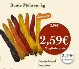 LPG Biomarkt Bunte Möhren Angebot