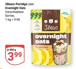 Globus 3Bears Porridge oder Overnight Oats Angebot