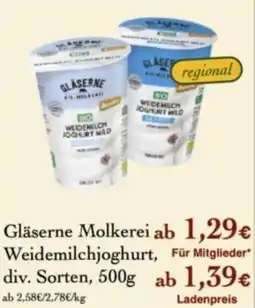 LPG Biomarkt Gläserne Molkerei Weidemilchjoghurt Angebot