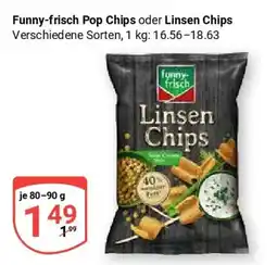 Globus Funny-frisch Pop Chips oder Linsen Chips Angebot