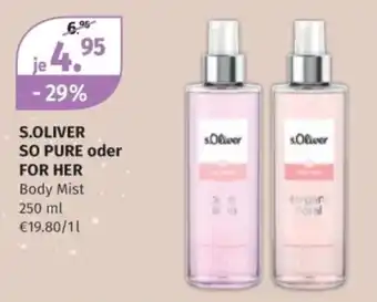 S.OLIVER SO PURE oder FOR HER Body Mist