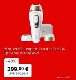 MediaMarkt BRAUN Silk-expert Pro IPL PL5210 Epilierer Weiß/Gold Angebot